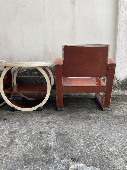 ชุดเก้าอี้รถถังไม้สักงานเก่า รูปที่ 7