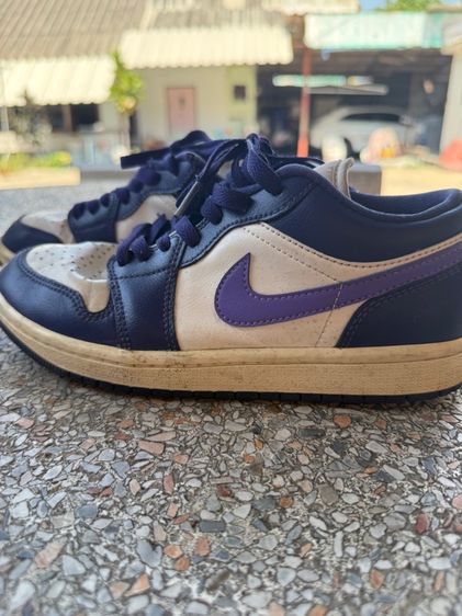 รองเท้าผ้าใบ ม่วง หนังแท้ UK 4 | EU 36 2/3 | US 5.5 Nike Air Jordan 1 Low Sky J Purple ของแท้