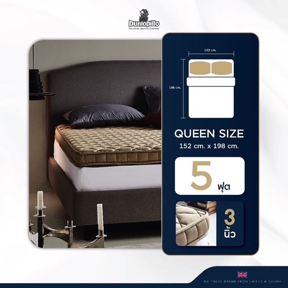 อื่นๆ ที่รองนอนและท็อปเปอร์ topper dulllop pillow หนา 3 นิ้ว 