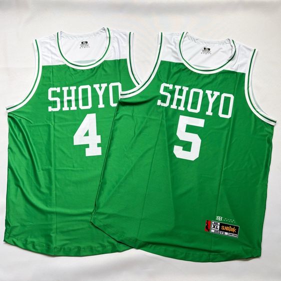 ไม่ระบุ เขียว เสื้อเจอร์ซีย์ เสื้อบาสเกตบอล SlamDunk ทีม Shoyo (ใหม่)