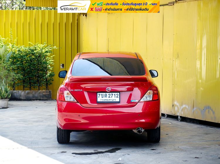Nissan Almera 2012 1.2 VL Sedan เบนซิน ไม่ติดแก๊ส เกียร์อัตโนมัติ แดง รูปที่ 4