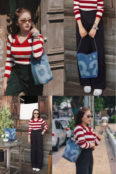 หญิง น้ำเงิน กระเป๋า