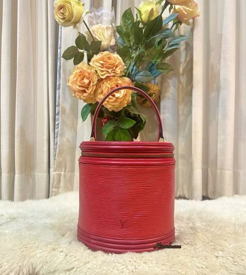 ไม่ระบุ แดง หนังแท้ Louis Vuitton Epi Leather Cannes Handbag 