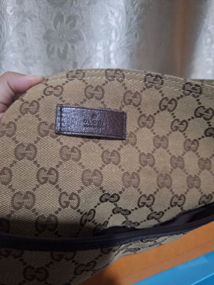 GUCCI GG Canvas Web Sherry Line Shoulder Bag Beige Red Green รูปที่ 10