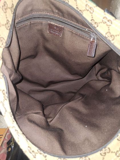 GUCCI GG Canvas Web Sherry Line Shoulder Bag Beige Red Green รูปที่ 7