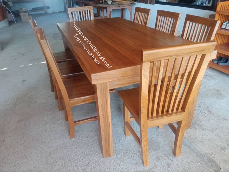 ชุดโต๊ะอาหารไม้สักแท้ รูปที่ 2