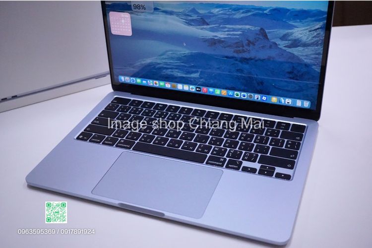MacBook Air 13" M4 ปี 2025 Ram16 Ssd256GB Sky Blue ครบกล่อง ประกันถึง 13 มิถุนายน 2569 รูปที่ 2