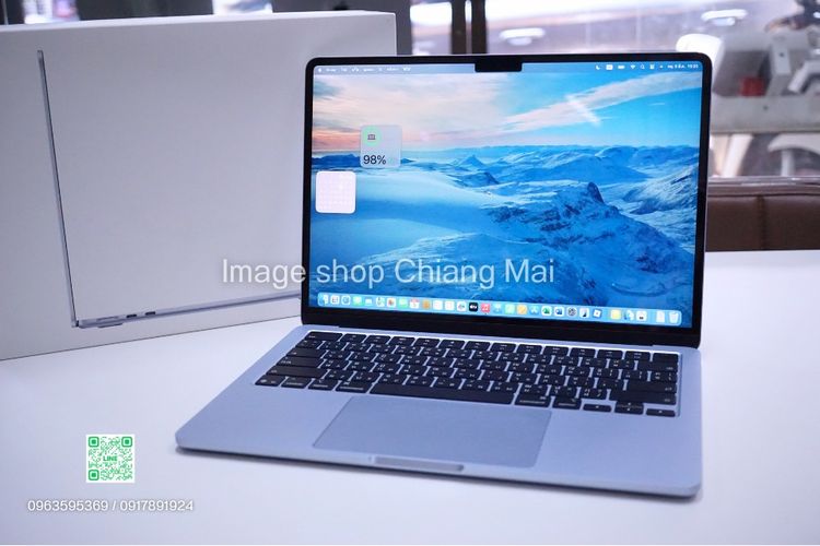 Apple แมค โอเอส 16 กิกะไบต์ Micro USB ใช่ MacBook Air 13" M4 ปี 2025 Ram16 Ssd256GB Sky Blue ครบกล่อง ประกันถึง 13 มิถุนายน 2569