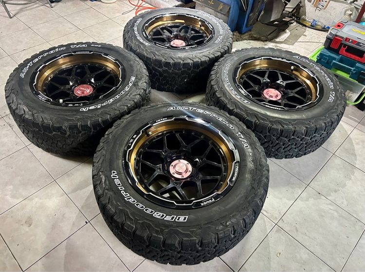 ล้อสไตล์สายลุย 18x9 ET0 6x139 แถมยางBF KO2 265 60 18 ครบชุด