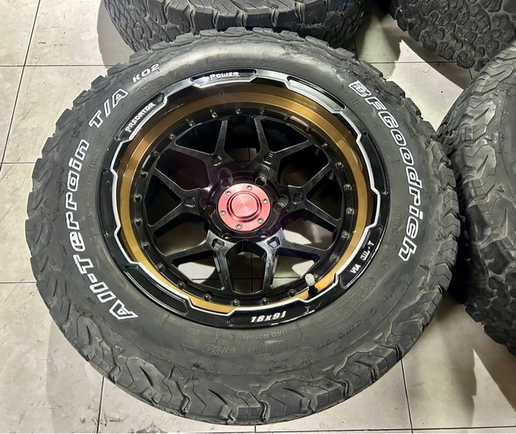 ล้อสไตล์สายลุย 18x9 ET0 6x139 แถมยางBF KO2 265 60 18 ครบชุด รูปที่ 6