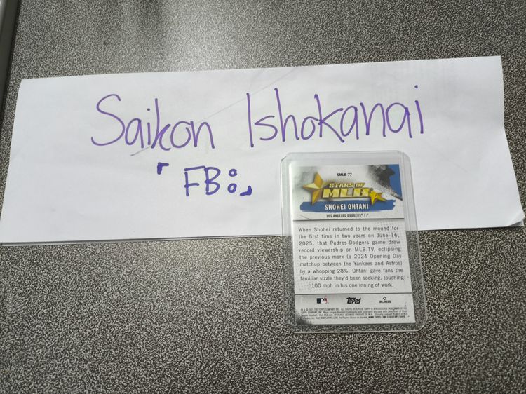 การ์ด Shohei Ohtani Pitcher รูปที่ 3