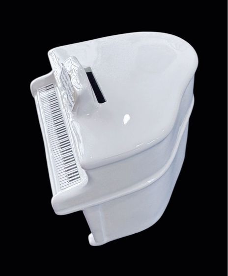 กระปุกออมสินเซรามิครูป เปียโน สีขาว จากญี่ปุ่น รูปที่ 2