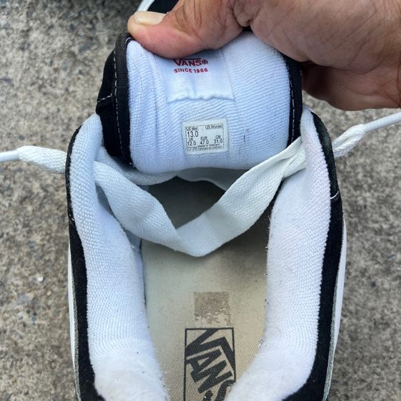 vans knu skool black white  รูปที่ 7