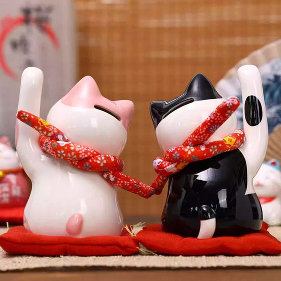 🐱✨ แมวกวักคู่มงคล เรียกทรัพย์ เรียกลูกค้า เติมพลังเฮงให้บ้านและธุรกิจทุกวัน รูปที่ 2