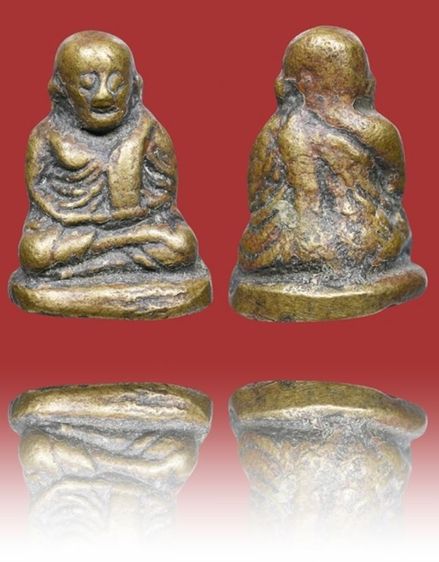 พระรูปหล่อหลวงพ่อเงิน วัดบางคลาน พิมพ์ขี้ตา 5 ชาย เก่าเก็บ