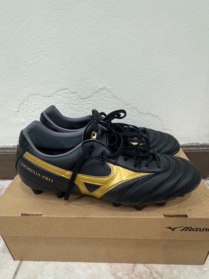 ผู้ชาย ดำ รองเท้าฟุตบอล Mizuno Morelia Pro หนังจิงโจ้