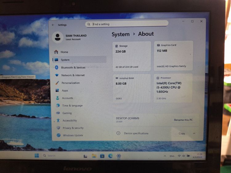 Lenovo G40-70  เปลี่ยน ssdแล้ว แรม 8g  2800 รวมส่ง รูปที่ 2