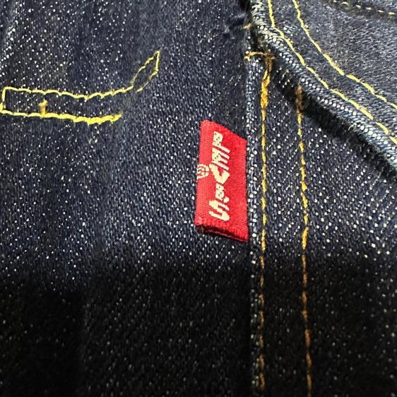 Vintage Jacket 507xx BIGE Two Pocket Made in USA 🇺🇸 Sz.36  กระดุมตอก822 ริมแดง ผ้า รูปที่ 3