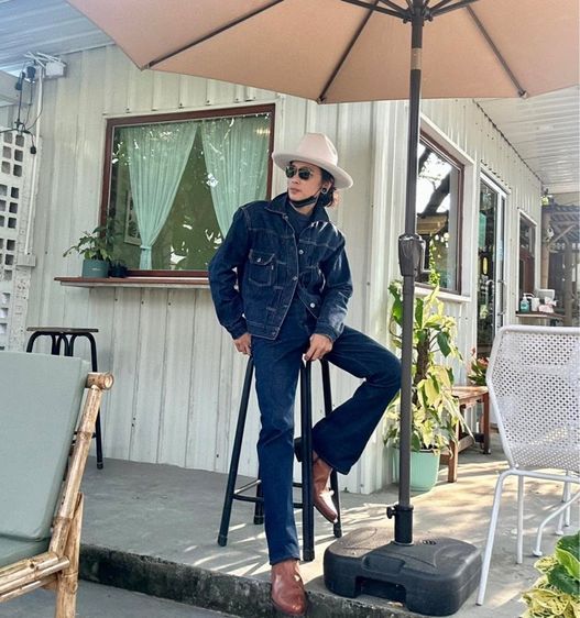 Vintage Jacket 507xx BIGE Two Pocket Made in USA 🇺🇸 Sz.36  กระดุมตอก822 ริมแดง ผ้า รูปที่ 11