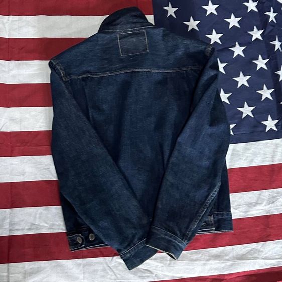 Vintage Jacket 507xx BIGE Two Pocket Made in USA 🇺🇸 Sz.36  กระดุมตอก822 ริมแดง ผ้า รูปที่ 8