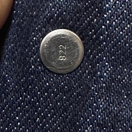 Vintage Jacket 507xx BIGE Two Pocket Made in USA 🇺🇸 Sz.36  กระดุมตอก822 ริมแดง ผ้า รูปที่ 10