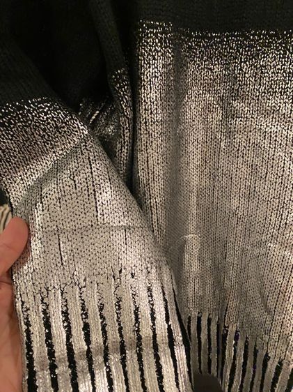 ปราด้า(ติดจอง)เสื้อแขนยาว ไหมพรมอิตาลี สีดำ- เงิน สภาพใหม่เอี่ยม รูปที่ 4