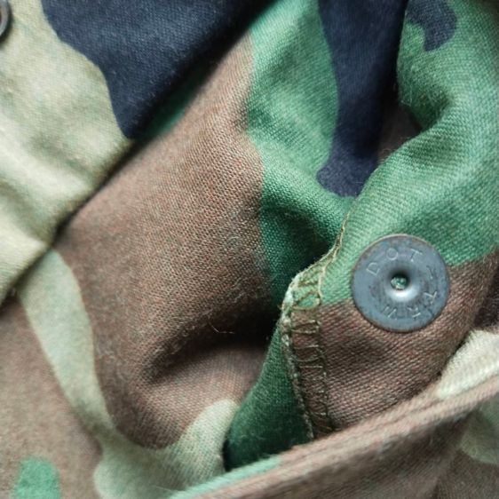 vintage deadstock trouser cold weather army nylon cotton woodlands camouflage class 2 talon zipper รูปที่ 10