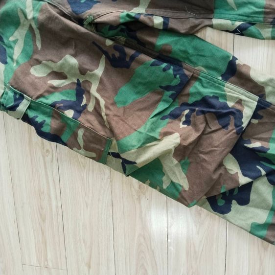 vintage deadstock trouser cold weather army nylon cotton woodlands camouflage class 2 talon zipper รูปที่ 13