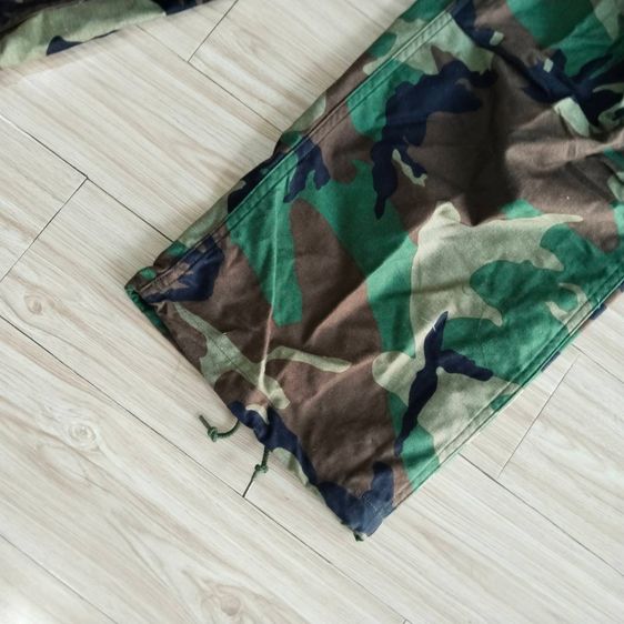vintage deadstock trouser cold weather army nylon cotton woodlands camouflage class 2 talon zipper รูปที่ 14