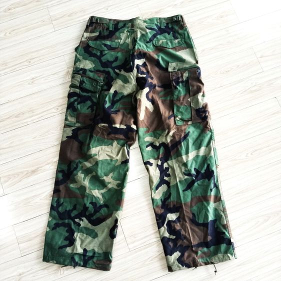 vintage deadstock trouser cold weather army nylon cotton woodlands camouflage class 2 talon zipper รูปที่ 5