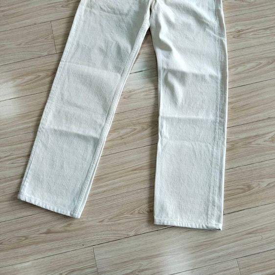 กางเกงยีนส์ Levi's 501 ทรงกระบอกตรง (Straight Leg) สีขาวนวล ป๊อปคอร์น รูปที่ 3