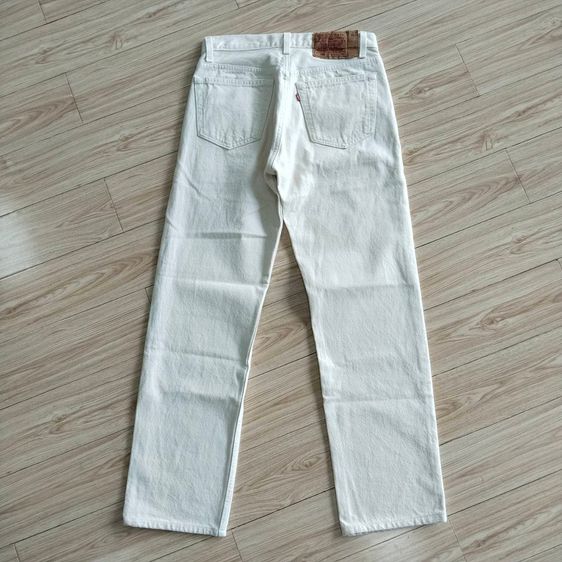 กางเกงยีนส์ Levi's 501 ทรงกระบอกตรง (Straight Leg) สีขาวนวล ป๊อปคอร์น รูปที่ 10