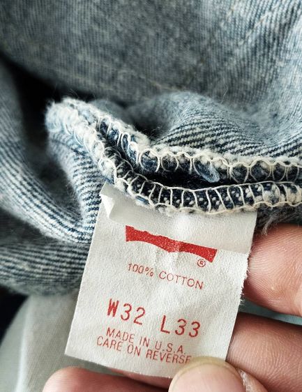 vintage 90s. Levi's 501XX jeans made in the USA 520 501 0000 รูปที่ 4