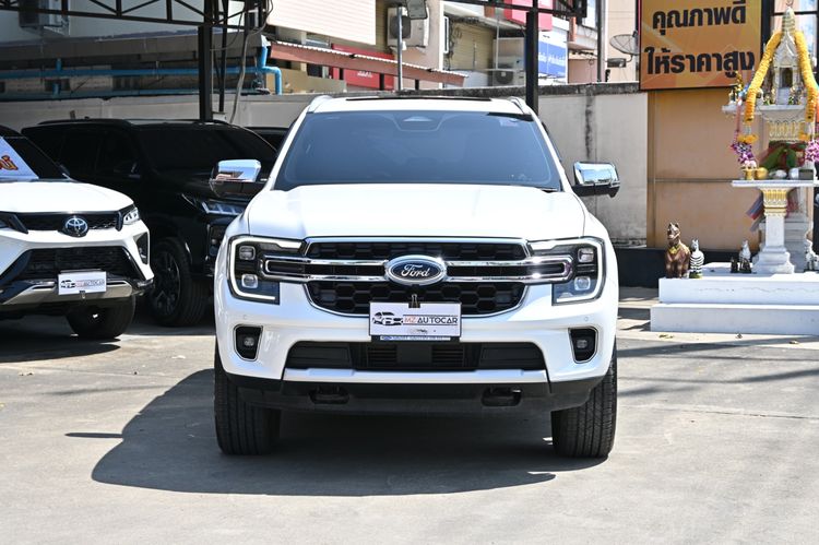 Ford Everest 2025 2.0 Titanium Plus 4WD Utility-car ดีเซล ไม่ติดแก๊ส เกียร์อัตโนมัติ ขาว รูปที่ 2