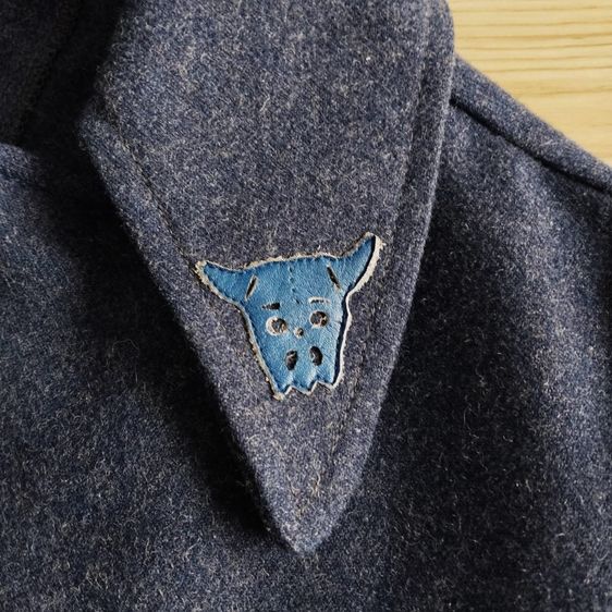 R225.Vintage Levis Sportswear Gray Color  Wool Suit แจ็คเก็ตผ้าขนสัตว์วินเทจ สีน้ำเงินเข้ม เสื้อโค้ทสั้นแบบ  รูปที่ 10