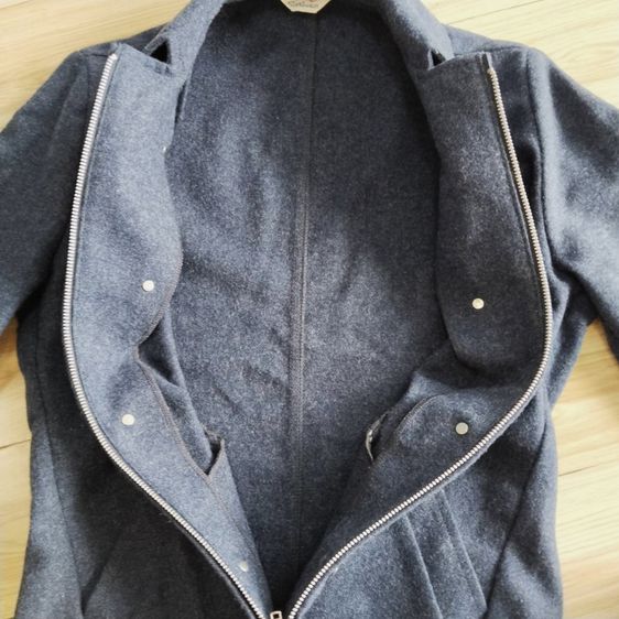 R225.Vintage Levis Sportswear Gray Color  Wool Suit แจ็คเก็ตผ้าขนสัตว์วินเทจ สีน้ำเงินเข้ม เสื้อโค้ทสั้นแบบ  รูปที่ 5