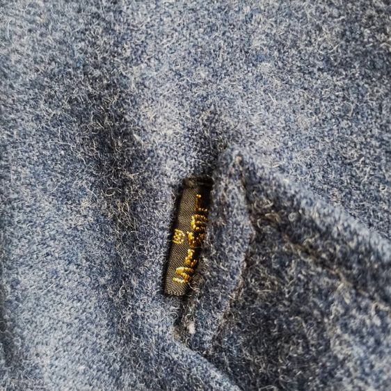 R225.Vintage Levis Sportswear Gray Color  Wool Suit แจ็คเก็ตผ้าขนสัตว์วินเทจ สีน้ำเงินเข้ม เสื้อโค้ทสั้นแบบ  รูปที่ 7