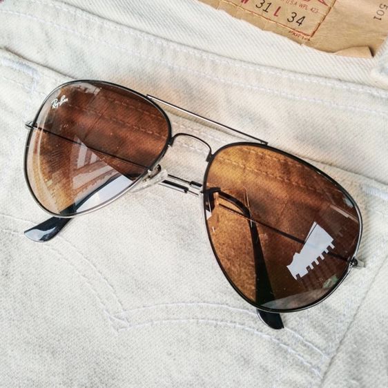 Ray-Ban Classic Aviator Sunglasses Large Polished Black 