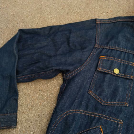 70s ranchcraft dark wash denim jacket JC penney made in usa. รูปที่ 8