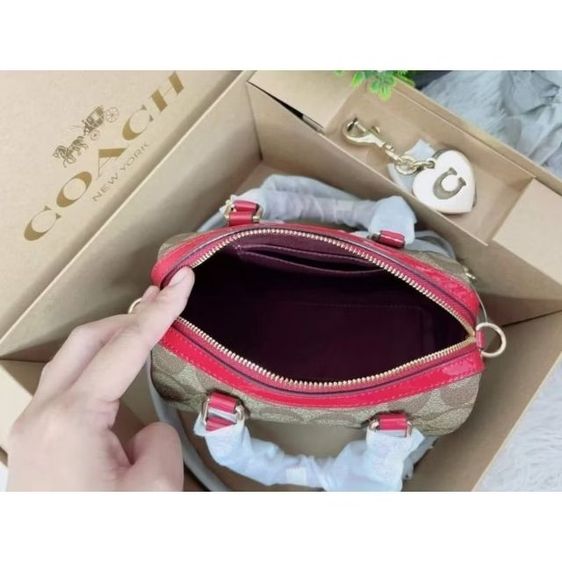 ❣️New  Box set Mini Rowan Crossbody With Hearts Key Ring In Signature Canvas🇺🇸 รูปที่ 8