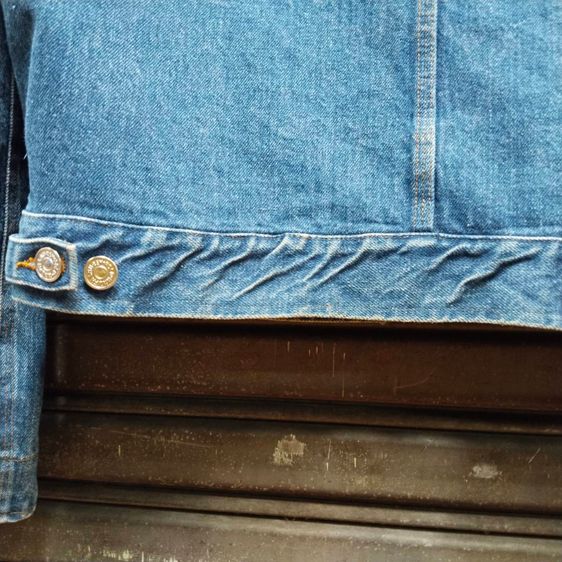 POLO by Ralph Lauren Vintage 80’s Denim Jacket Corduroy Collar Wool Plaid Lining Made In America Authentic Dungarees  รูปที่ 6