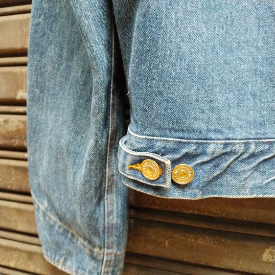 POLO by Ralph Lauren Vintage 80’s Denim Jacket Corduroy Collar Wool Plaid Lining Made In America Authentic Dungarees  รูปที่ 10