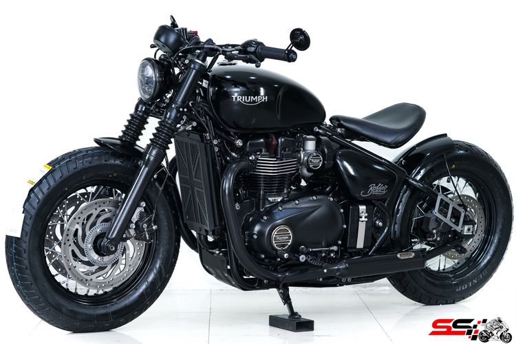 Triumph Bonneville Bobber Black ปี2018 วิ่งน้อย ยางใหม่ รถเซอร์วิสเรียบร้อย ของแต่งหลายรายการ รูปที่ 3