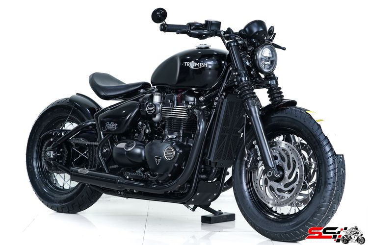 Triumph Bonneville Bobber Black ปี2018 วิ่งน้อย ยางใหม่ รถเซอร์วิสเรียบร้อย ของแต่งหลายรายการ รูปที่ 13
