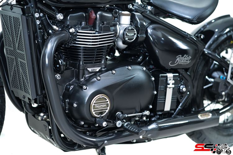 Triumph Bonneville Bobber Black ปี2018 วิ่งน้อย ยางใหม่ รถเซอร์วิสเรียบร้อย ของแต่งหลายรายการ รูปที่ 4