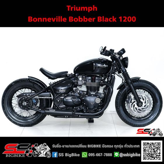 Triumph Bonneville Bobber Black ปี2018 วิ่งน้อย ยางใหม่ รถเซอร์วิสเรียบร้อย ของแต่งหลายรายการ
