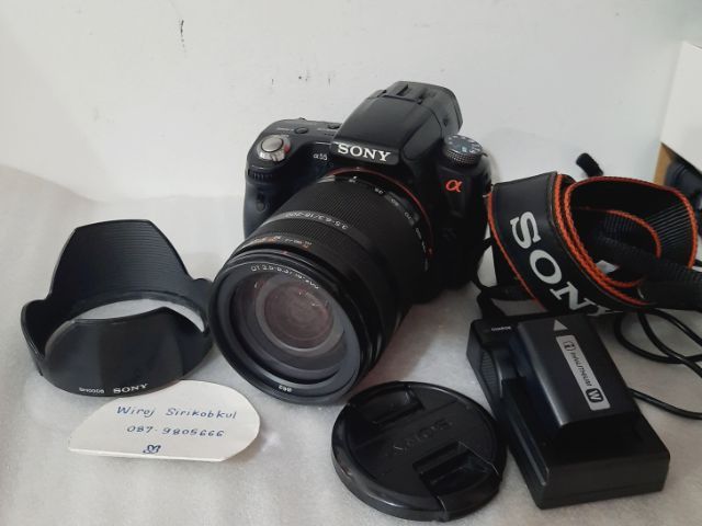 กล้อง DSLR ไม่กันน้ำ กล้องโซนี่ Sony a55 พร้อมเลนส์ 18-200 สวยมาก ได้ 16 ล้าน vdo จอพับ ใช้ดีเต็มระบบ
