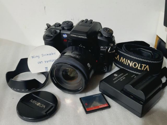 Sony กล้อง DSLR ไม่กันน้ำ แรร์ไอเทม Konica Minolta 7D ตัวท๊อป พร้มเลนส์ 24-85 สวยมาก หายาก