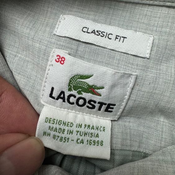 เสื้อเชิ้ต​ Lacoste Size 38 รูปที่ 4