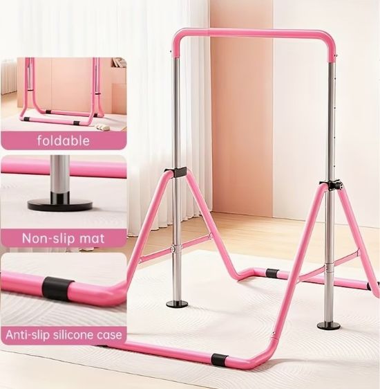 บาร์โหนหรือราวยิมนาสติกแบบพับได้ ปรับความสูงได้ สำหรับเด็ก  รูปที่ 5